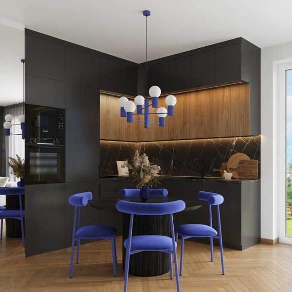 Kék függőlámpa üveg búrával Orbital – Sollux-image-1