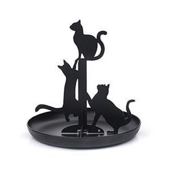 Cats fekete ékszertartó - Kikkerland