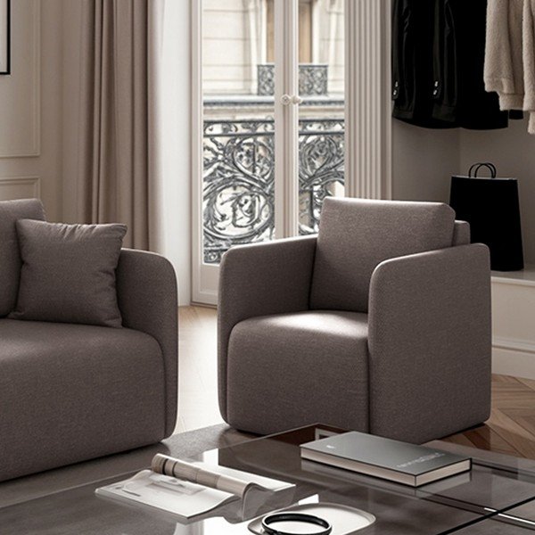 Szürke fotel Chaum – Rodier-image-3