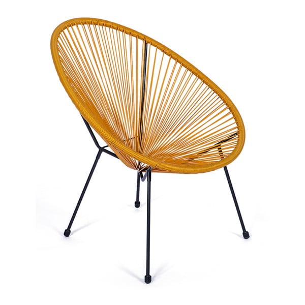 Sárga fém-műanyag kerti fotel Avocado Comfort – Bonami Selection-image-1