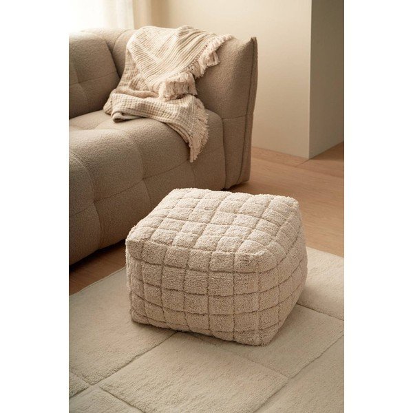 Krémszínű puff Check – Ellos Home-image-1