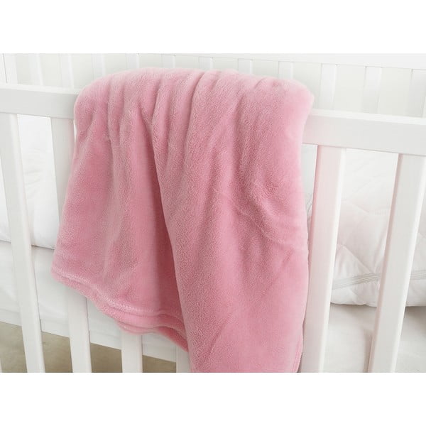 Rózsaszín mikroflanel gyerek takaró 110x140 cm Exclusive – B.E.S.-image-1