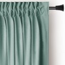 Világoszöld bársony dimout (részleges sötétítő) függöny 140x245 cm Pleat – Restilo