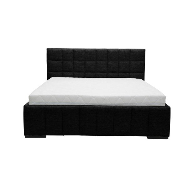 Dream fekete kétszemélyes ágy, 160 x 200 cm - Mazzini Beds-image-1