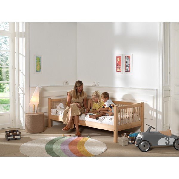 Natúr színű bükkfa gyerekágy ágyráccsal 90x200 cm Forrest – Vipack-image-3