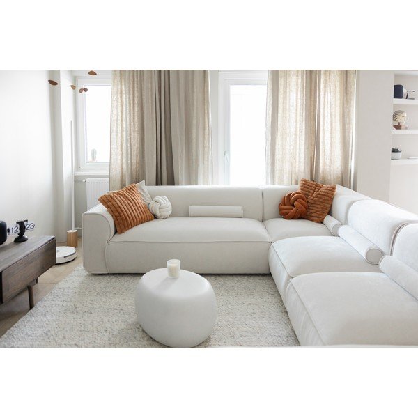 Krémszínű sarokkanapé (jobb oldali) Flex Felix – Miuform-image-3