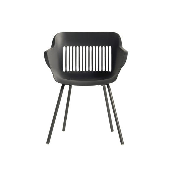 Sötétszürke műanyag kerti szék szett 2 db-os Jill Rondo – Hartman-image-2