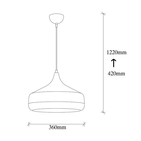 Yildo fekete-rézszínű függőlámpa, ø 36 cm - Opviq lights-image-3
