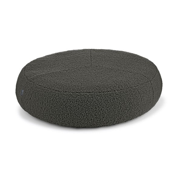 Sötétszürke buklé fekhely kutyáknak ø 90 cm Senso Pouffe Graphite M/L – MiaCara