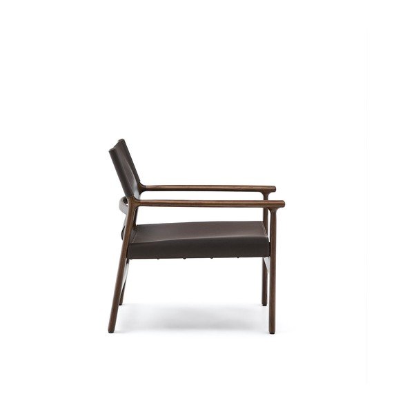 Sötétbarna bőr fotel Jan – Kave Home-image-3