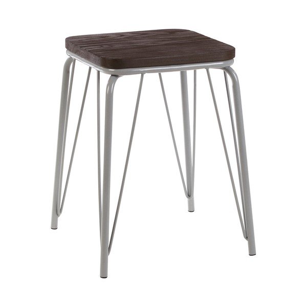 Szürke-sötét natúr színű szilfa ülőke District – Premier Housewares