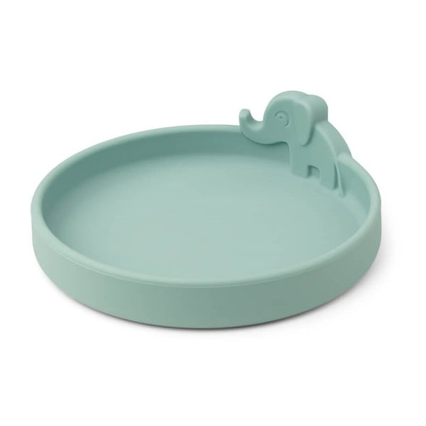 Kék szilikon gyerek tányér Peekaboo Elphee - Done by Deer-image-2