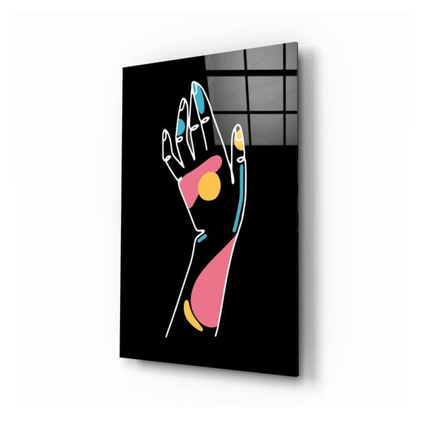 Abstract Colored Hand üvegkép, 46 x 72 cm - Insigne