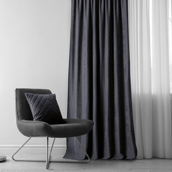 Antracitszürke függöny 140x270 cm Milana – Homede-image-1
