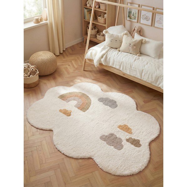 Krémszínű mosható-kézi szövésű pamut gyerek szőnyeg 140x200 cm Snuggle Willy – Hanse Home-image-1