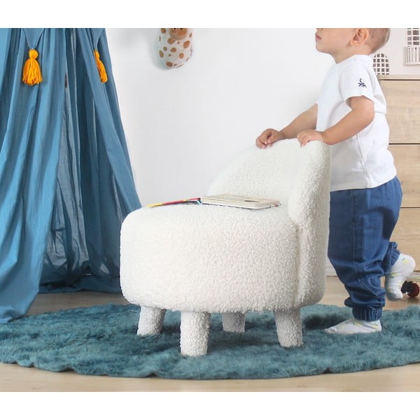 Fehér buklé gyerek fotel Moouv – Artie-image-2