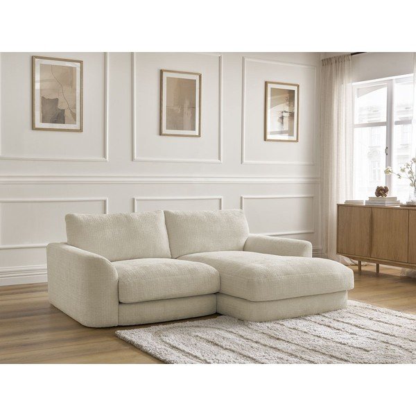 Bézs zsenília sarokkanapé (jobb oldali-heverő résszel) Leonore – Bobochic Paris-image-3