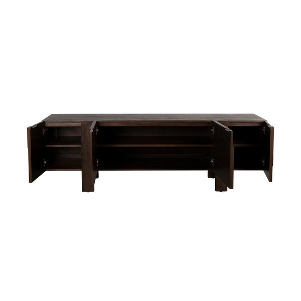 Sötét natúr színű tömörfa TV-állvány 188x60x45 cm Bruneau – Dutchbone-image-2