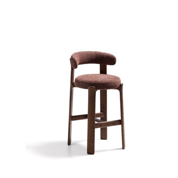 Barna-sötét natúr színű kőrisfa bárszék (ülésmagasság 75 cm) Granite – Kave Home