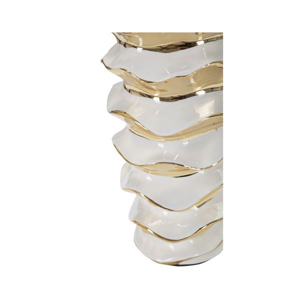 Fehér-aranyszínű kerámia asztali lámpa textil búrával (magasság 53 cm) Glam Space – Mauro Ferretti-image-2