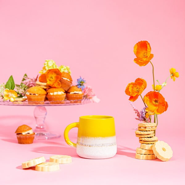 Sárga agyagkerámia bögre 360 ml Mojave – Sass & Belle-image-1