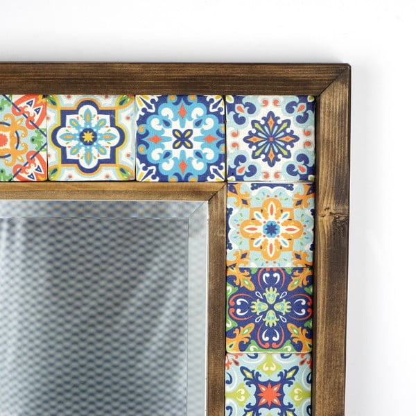 Fali tükör polccal kő kerettel 32.5x33 cm – Wallity-image-4