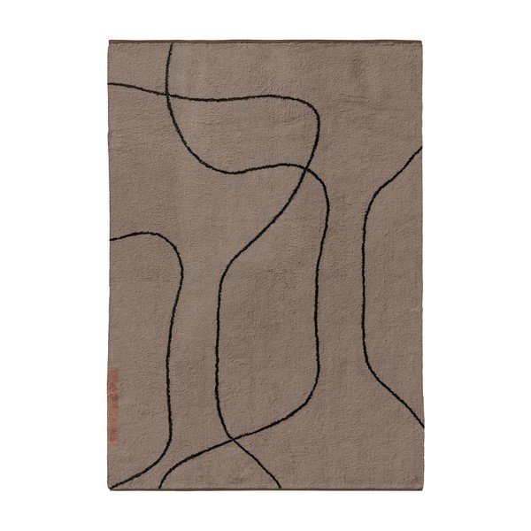 Barna mosható pamut szőnyeg 140x200 cm Shadow – Mette Ditmer Denmark