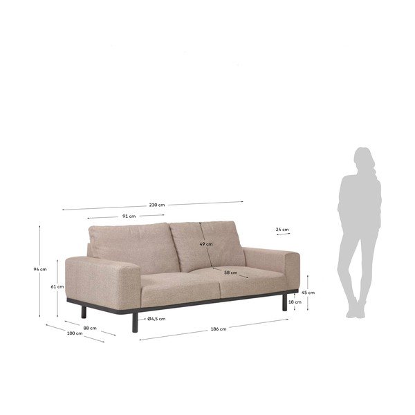 Noa bézs kanapé - Kave Home-image-3