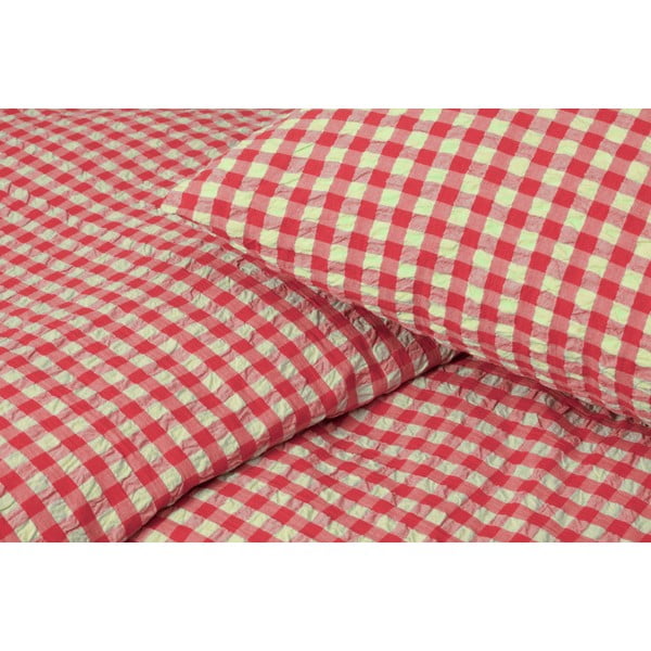 Piros-sárga kétszemélyes hosszabbított krepp ágyneműhuzat 200x220 cm Bæk&Bølge – JUNA-image-2
