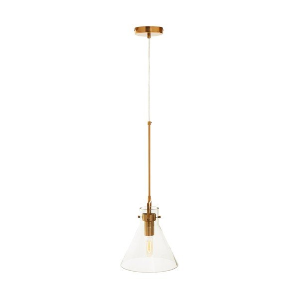 Aranyszínű fém függőlámpa üveg búrával ø 25 cm Trieste – Premier Housewares-image-2