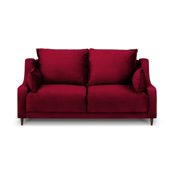 Freesia piros bársony kanapé, 150 cm - Mazzini Sofas