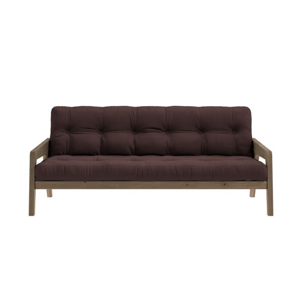 Barna kinyitható kanapé 204 cm Grab - Karup Design