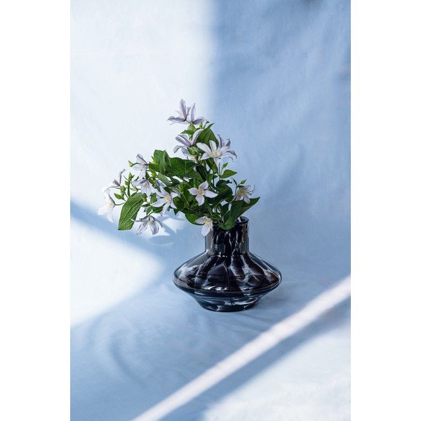 Barna üveg kézzel készített váza (magasság 28 cm) Glom – noo.ma-image-2