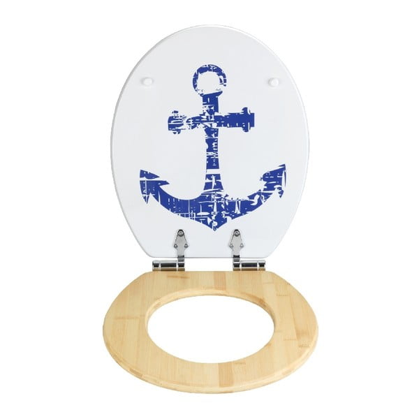 Steering Wheel bambusz és farostlemez WC-ülőke, 44 x 37,5 cm - Wenko-image-1