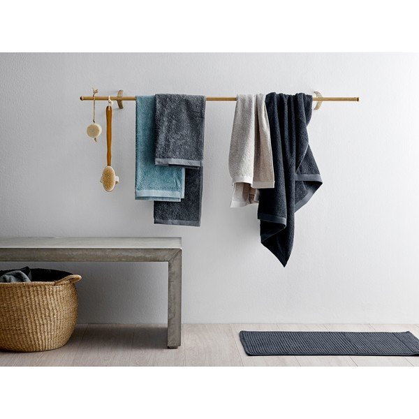 Szürke organikus pamut fürdőlepedő 70x140 cm Comfort – Södahl-image-4