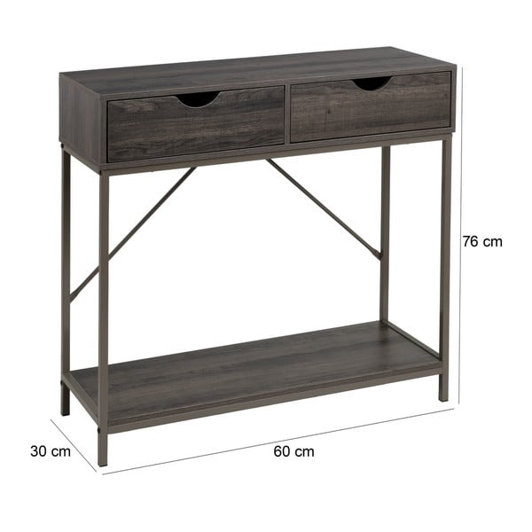 Barna konzolasztal 30x80 cm – Casa Selección-image-4