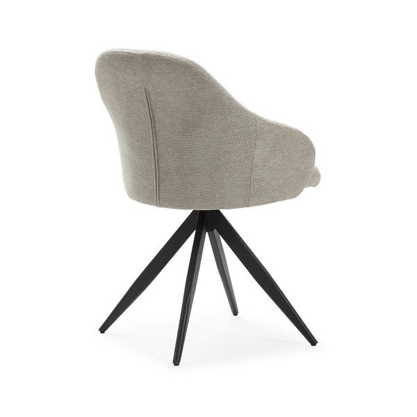 Világosszürke kárpitozott karfás étkezőfotel szett 2 db-os Tamara – Marckeric-image-4