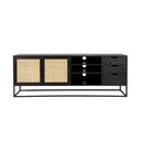 Fekete rattan TV-állvány 38x55 cm  Guuji – White Label