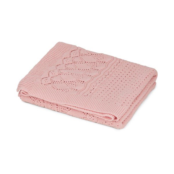 Törtrózsaszín bio pamut kötött gyerek takaró 80x100 cm Sorbet – Cam Cam Copenhagen