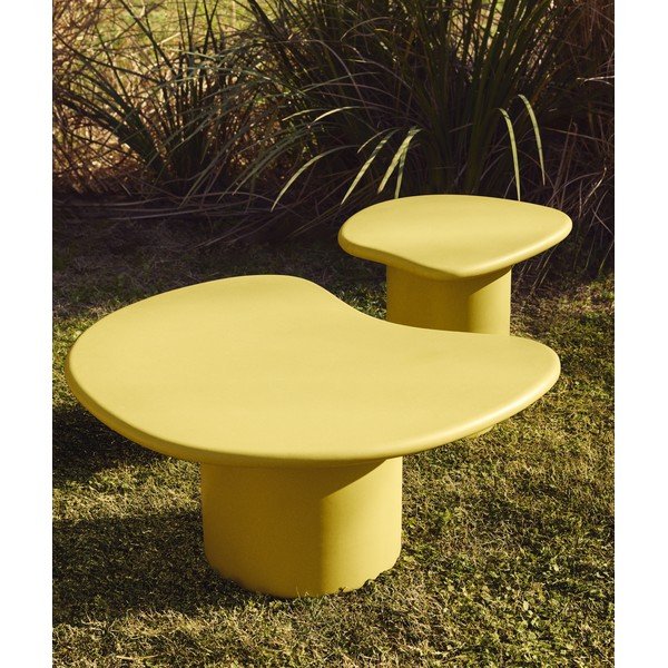 Beton kerti dohányzóasztal 77x83 cm Macarella – Kave Home-image-2