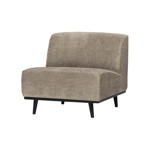 Statement szürkésbarna kordbársony fotel - BePureHome-image-1