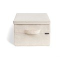 Bézs fedeles textil tárolódoboz 31x41x22 cm Soft Storage Medium – Bigso