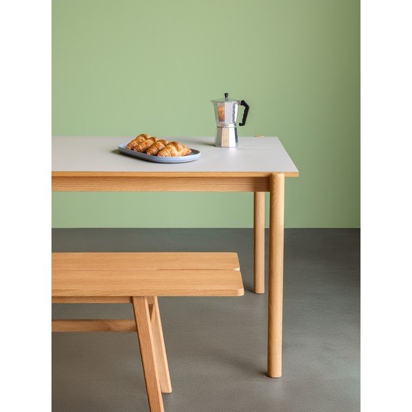 Tölgyfa étkezőasztal 107x190 cm Oblique – Hübsch-image-1