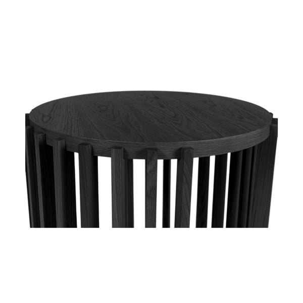 Drum fekete tárolóasztal, ø 53 cm - Woodman-image-4