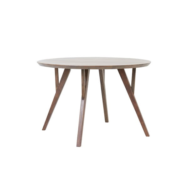 Barna kerek étkezőasztal akácfa asztallappal ø 140 cm Quenza – Light & Living