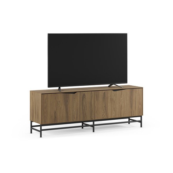 Fekete-natúr színű TV-állvány tölgyfa dekorral 150x61x35 cm Aiden – Marckeric-image-2