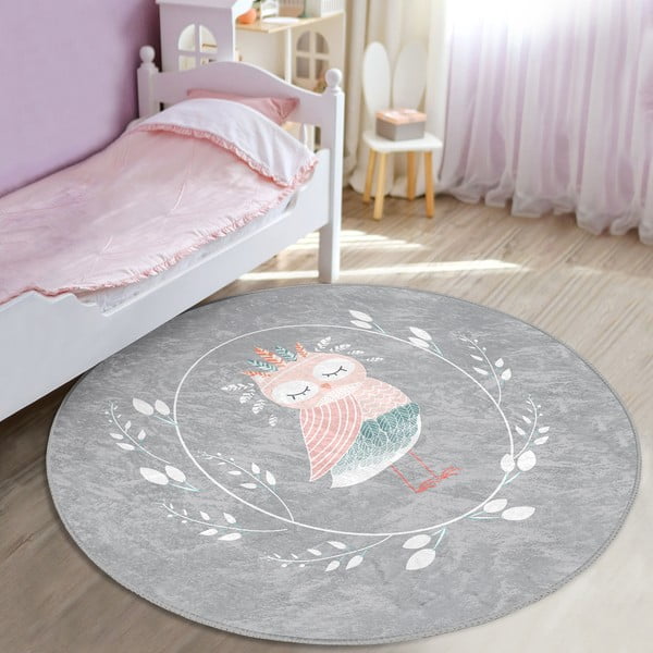 Szürke gyerek szőnyeg ø 100 cm Comfort – Mila Home-image-1