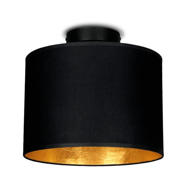 MIKA fekete mennyezeti lámpa aranyszínű részletekkel, ⌀  25 cm - Sotto Luce