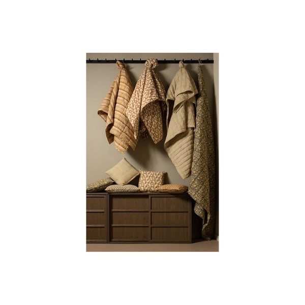 Barna-bézs pamut ágytakaró franciaágyra 220x265 cm Banding – BePureHome-image-3