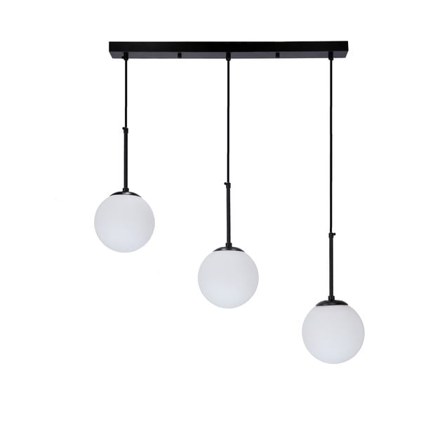 Fekete függőlámpa üveg búrával 15x67 cm Pompei – Candellux Lighting-image-1